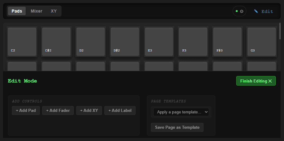 Edit Mode Interface